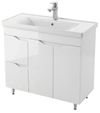 cumpără Dulap pentru lavoar Mashtab 11787 Print cu 2 sertare+usa 100cm Alb în Chișinău 