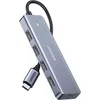 купить USB Hub Ugreen 70336 HUB 4in1 Type-C 3.0 to 4*USB-A 3.0, up to 5Gpbs CM219, Grey в Кишинёве 