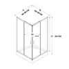 купить Душевая кабина New Trendy Suavia Black Square 90x90x201 ZS-0012 в Кишинёве 