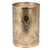 купить Свеча Holland 34224 Gold Подсвечник металлический Цилиндр резной D10x15cm в Кишинёве 