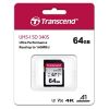 .64GB  SDXC Card (Class 10) UHS-I , U3, Transcend 340S  "TS64GSDC340S" (R/W:160/50MB/s) 