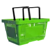 cumpără Coș din plastic, 22 L (2 mânere din plastic), cu spatiu pentru logo, verde în Chișinău 