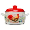 cumpără Cratiță Metalac 54163 emailata Сocoșul de aur 20cm, 4l, capac din metal în Chișinău 