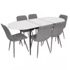 купить Комплект стол и стулья Evelin di Costacurta стол DT-533R B + 6 стульев YTC-078B Bjorn-13 (Grey) в Кишинёве 