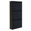 cumpără Raft pentru încălțăminte Trendy 3 Piece Metal-Black, 50x103x15cm în Chișinău 
