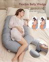 купить Подушка для мам Momcozy PP006-GR00NB-C Perna pentru maternitate in forma F Air Layer Grey в Кишинёве 