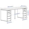 купить Офисный стол Ikea Lagkapten/Alex 200x60 (Stejar vopsit/Alb) в Кишинёве 