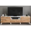 cumpără Comodă TV Bofigo Decorativa, cadru metalic, 160 cm, Alb/Stejar (11-16-01) în Chișinău 