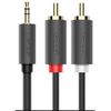 купить Кабель для AV Ugreen 10512 3.5mm Male to 2 RCA Male Audio Cable 3m, AV102, Gray в Кишинёве 