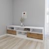 cumpără Comodă TV Smartex (16351) Т6 160cm TV Alb+Stejar inchis în Chișinău 