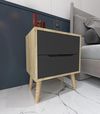 купить Тумбочка Trendy Flora-Sapphire Oak, Anthracite, 50x60x44cm в Кишинёве 