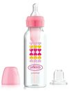 купить Поильник Dr. Brown's 072239309582 Biberon de tranzitie cu gat ingust Options+ Roz, 250ml в Кишинёве 