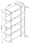 купить Офисный стеллаж Nex Home Теос, 90x29.7x159 см, Белый (15-14-01) в Кишинёве 
