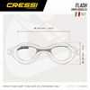 cumpără Accesoriu pentru înot Cressi-Sub Ochelari Inot Flash Grey/Orange Smoked Lenses (De2023581) în Chișinău 