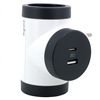 cumpără Adaptor electric Legrand 694522 Bloc Prize iesiri Laterale Premium Rotativ 2x 2P+T 16A si USB A+C alb-negru în Chișinău 