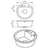 cumpără Chiuvetă bucătărie Ferro DRGM1/51SA d.510 mm nisip în Chișinău 
