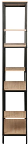 купить Офисный стеллаж Deco Aries Plus 63.5x30.5x176.5H Oak/Black в Кишинёве 