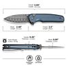 купить Нож походный Civivi C20052F-DS1 Mini Shakan, mâner aluminiu albastru, Button Lock в Кишинёве 