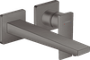 Metropol Baterie pentru lavoar, montare pe perete 225 mm, brushed black chrome