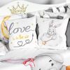 купить Детское постельное белье PernaMea Set lenjerie 8 piese Premium Iepuras gri (PM.105896/3) в Кишинёве 