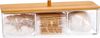купить Короб для хранения Eleganza 51307 Organizator 23X9X6cm capac bambus+200buc betisoare+30bile+30discuri в Кишинёве 