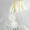 купить Кроватка PernaMea Baldachin Premium Pompom cu manjeta Ivory (PM.101301/5) в Кишинёве 