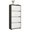 cumpără Raft pentru încălțăminte Mobildor-Lux Leo 90x27x164H cm Anthracite/White în Chișinău 