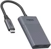купить Переходник для IT Rapoo 226496 UCH-4013 USB-C Hub, USB-C to USB-A and USB-C, grey в Кишинёве 