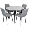 купить Комплект стол и стулья Evelin di Costacurta стол DT-402-6B + 4 стула XR-154B Grey5 в Кишинёве 
