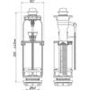 купить Бачок для унитаза Aniplast WC7010 Mecanism de evacuare WC, buton alb в Кишинёве 
