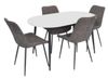 купить Комплект стол и стулья Evelin di Costacurta стол DT-533R B + 4 стула YTC-055B UF885-15 (Dark grey) в Кишинёве 