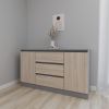 cumpără Comodă Smartex (16201) Т4 120cm Grafit+Stejar Deschis în Chișinău 