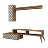 cumpără Set mobilă living Trendy Planeta, Nuc, Alb 150x37x37cm în Chișinău 
