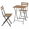 купить Набор садовой мебели Ikea Tarno стол + 2 стула Black/Light Brown в Кишинёве 