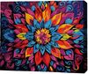 cumpără Tablou pe numere BrushMe RMGB022FC 30x40сm (pânză neagră/fără cutie) Mandala florală în Chișinău 