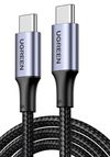 cumpără Cablu telefon mobil Ugreen 70428 Type-C 2.0 to Type-C 2.0 5A 100W 1.5M Aluminum Braided US316, Black în Chișinău 