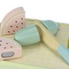 купить Игрушечная кухня и посуда Tooky Toy TJ537N Set din lemn Taiere: Legume si Fructe, 60673 в Кишинёве 