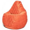 купить Кресло-мешок BeanBag BM6156, Кресло Груша из велюра Maserrati "Romb", XXL, оранжевый в Кишинёве 