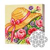 купить Картина по номерам Art Gallery BJ751 Mozaic cu diamante 20x20cm Flori si palarie в Кишинёве 