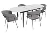 купить Комплект стол и стулья Evelin di Costacurta стол DT-533R B + 4 стула YTC-097B UF Blu-14 (Dark grey) в Кишинёве 