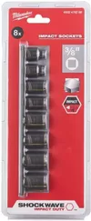 cumpără Set de tubulare, bite, duze Milwaukee 4932478288 Set de capuri hexagonale shockwave 3/8, (set 8 buc) în Chișinău 