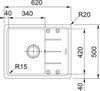 купить Мойка кухонная Franke 114.0699.179 Fragranite BFG 611-62 Stone Grey в Кишинёве 