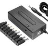 купить Ginzzu GA-10120U Universal notebook adapter 120W, 12V-24V, 9 adapters, 2 USB ports (adaptor universal pentru laptop / универсальный адаптер для ноутбука), www в Кишинёве 