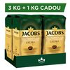 Set 3+1 kg Cafea boabe Jacobs Crema, 4kg.