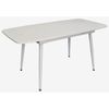 купить Стол Evelin di Costacurta DT-532R Wh, 120(160)x80x76см, Каркас/Опоры: Металл Белый (раздвижной), белый мат в Кишинёве 