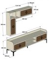 купить Тумба напольная для TV Trendy Samba, Alb 180x52x35cm в Кишинёве 