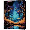 cumpără Tablou pe numere BrushMe RMGB016FC 30x40сm (pânză neagră/fără cutie) Magia pădurii nocturne în Chișinău 