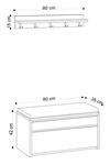 cumpără Mobilă pentru antreu Trendy Boby, 80x42x35cm (GTR001336) în Chișinău 
