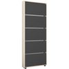 купить Полка для обуви Mobildor-Lux Leo Slim 100x16x203H cm Sonoma/Anthracite в Кишинёве 