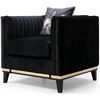 cumpără Fotoliu Trendy Bellino-Negru 85x75x83cm în Chișinău 